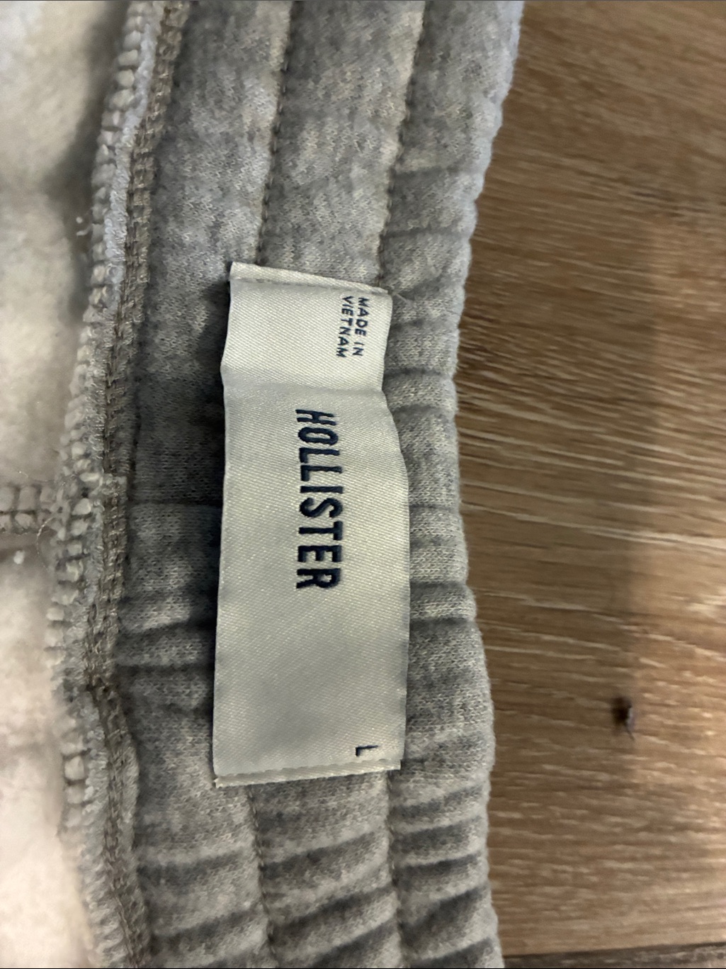 Men's Hollister Heather Gray Fleece Drawstring Shorts — image 2 of 3